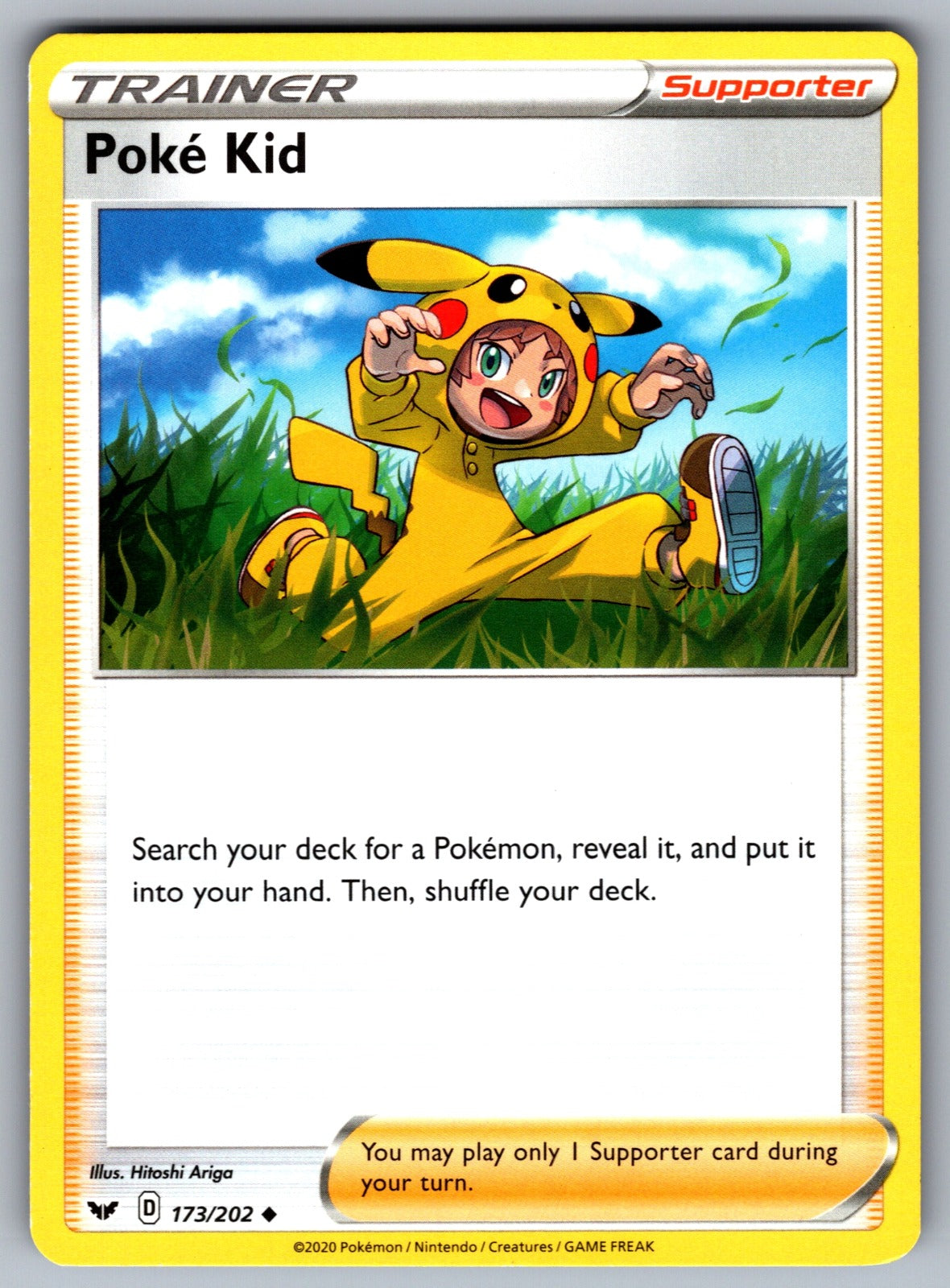 Poke Kid Uncommon SWSH01: Sword & Shield Base Set 173/202 NM 2020