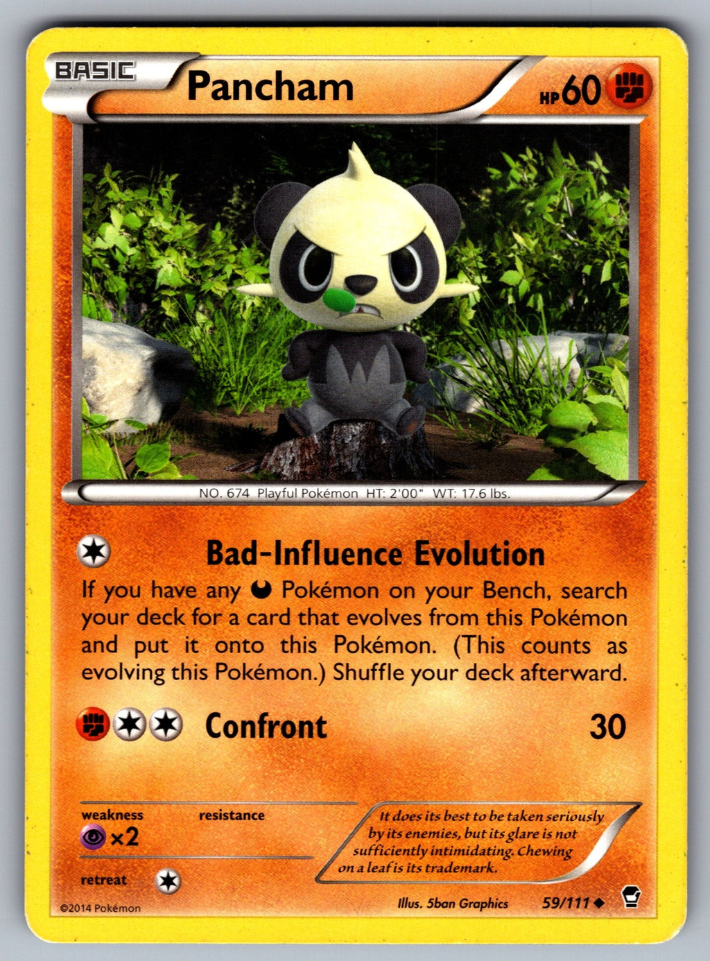 Pancham (59) Uncommon XY - Furious Fists 59/111 LP 2014