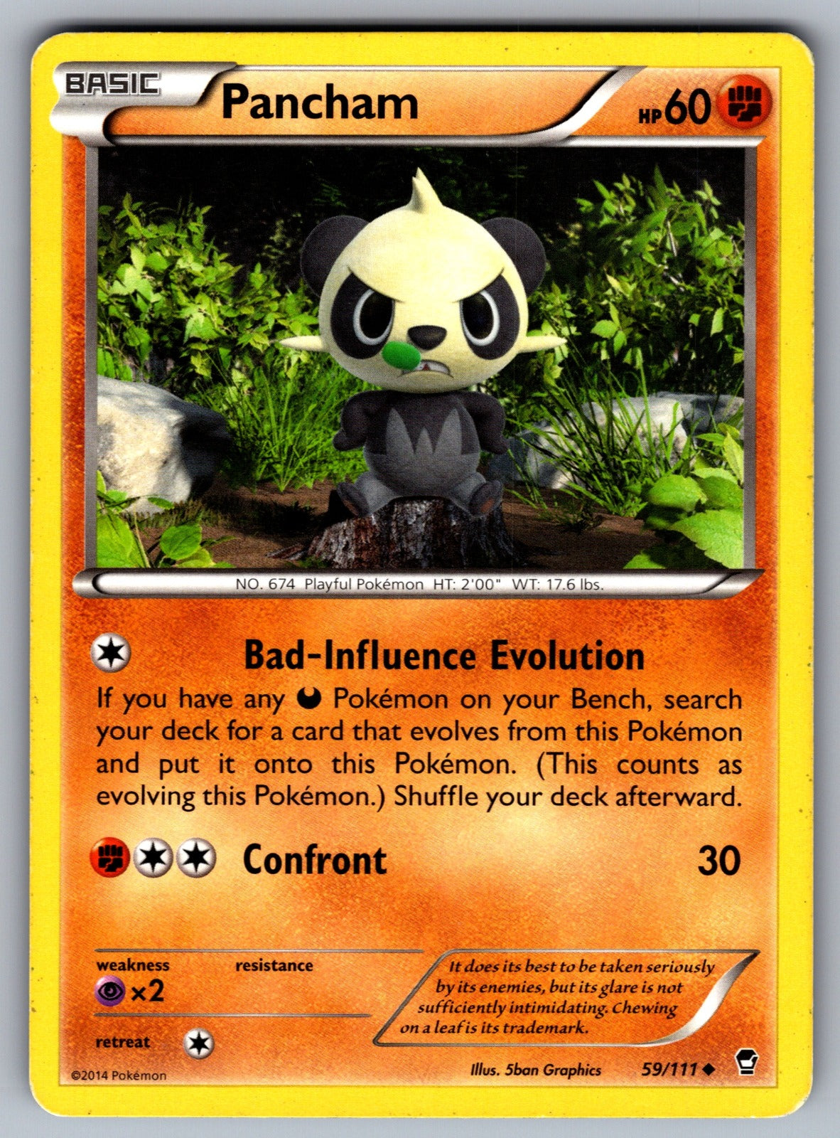 Pancham (59) Uncommon XY - Furious Fists 59/111 LP 2014