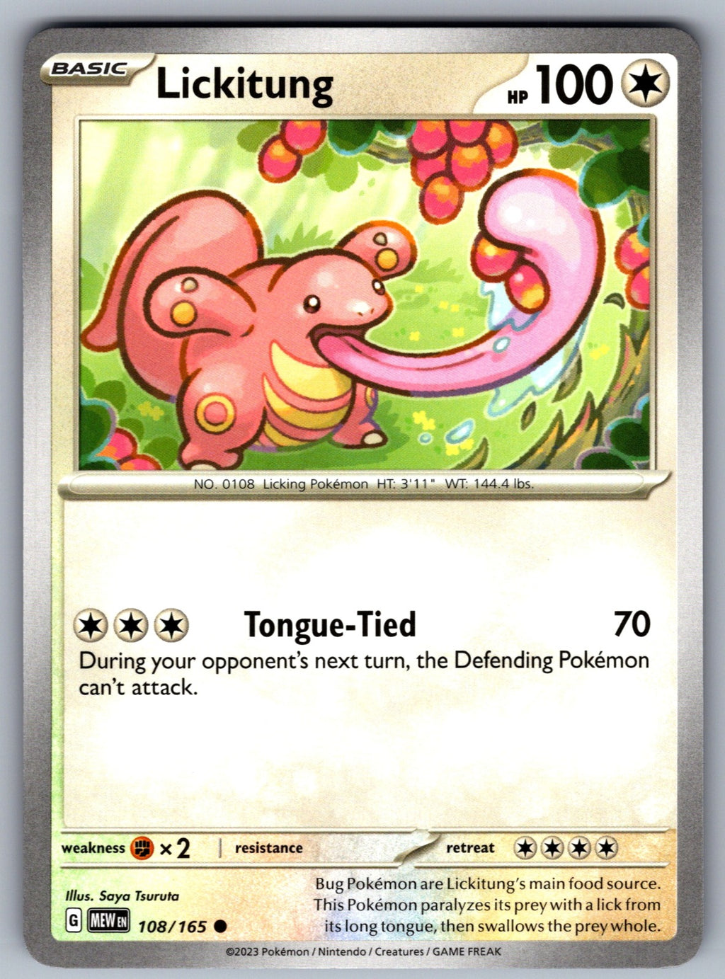 Lickitung Common SV: Scarlet & Violet 151 108/165 NM 2023