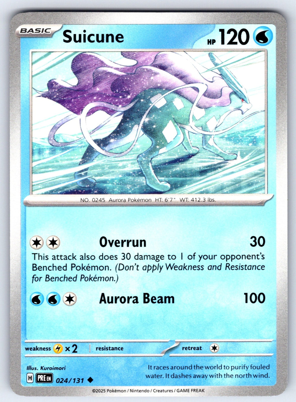 Suicune Uncommon SV: Prismatic Evolutions 024/131 NM 2025