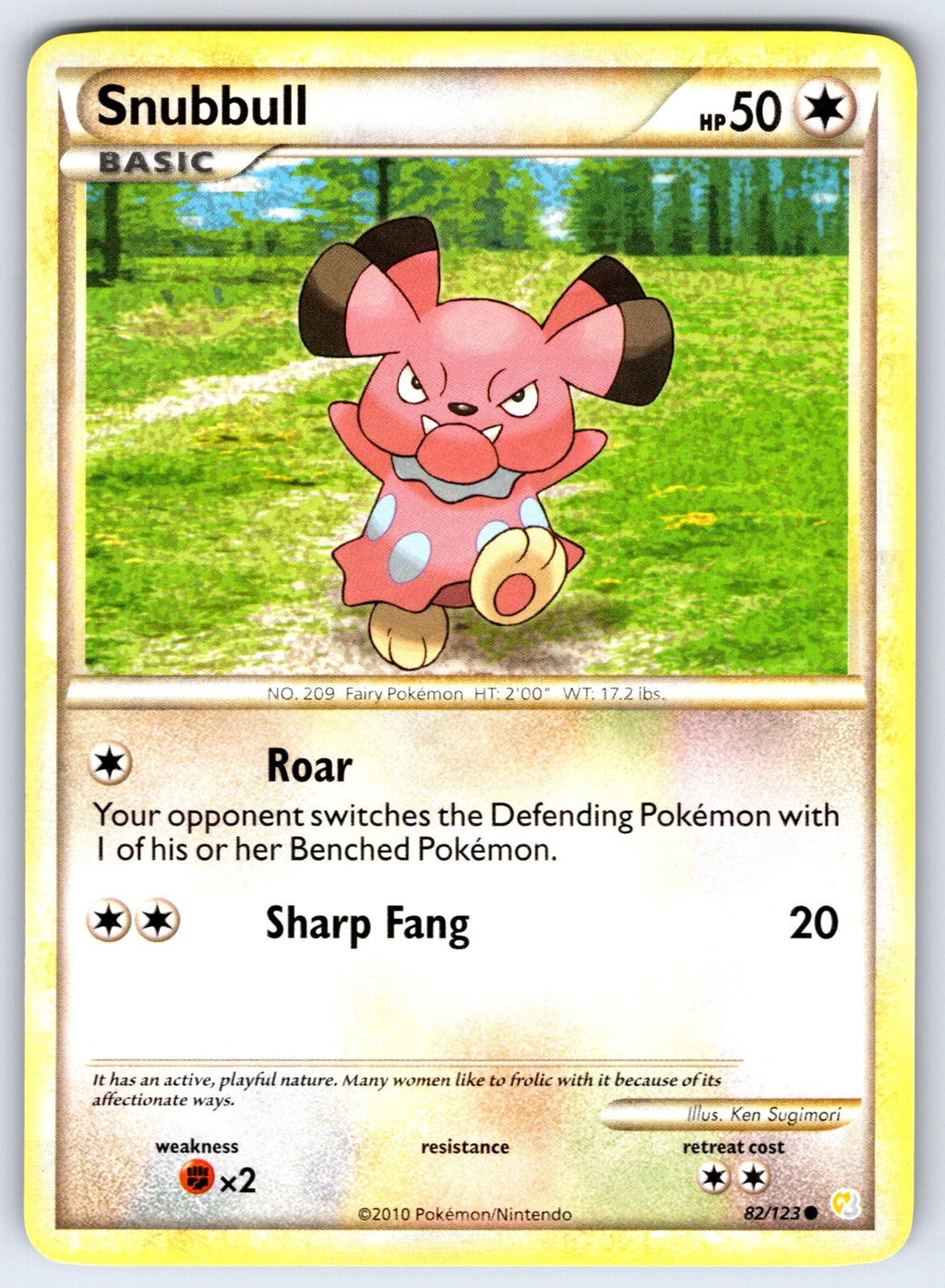 Snubbull Common HeartGold SoulSilver 82/123 LP 2010