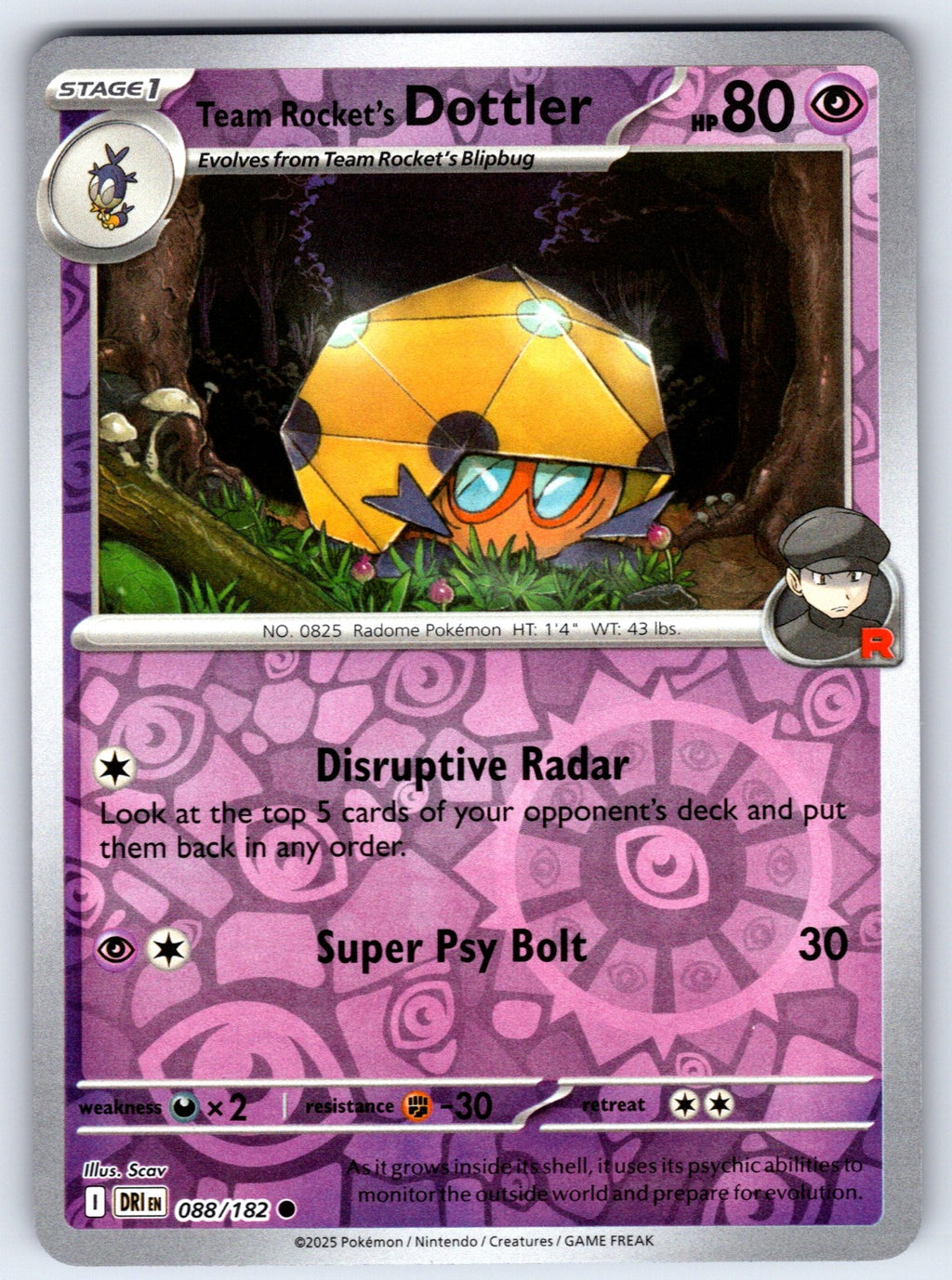 Dottler Reverse Holo Uncommon SWSH05: Battle Styles 064/163 NM 2021