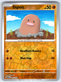 Diglett Reverse Holo Common SV: Scarlet & Violet 151 050/165 NM 2023
