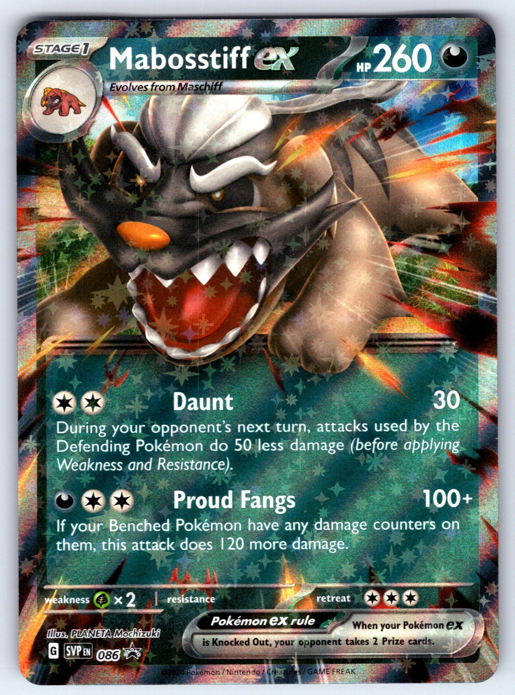 Mabosstiff ex Holo Promo SV: Scarlet & Violet Promo Cards 086 NM 2023