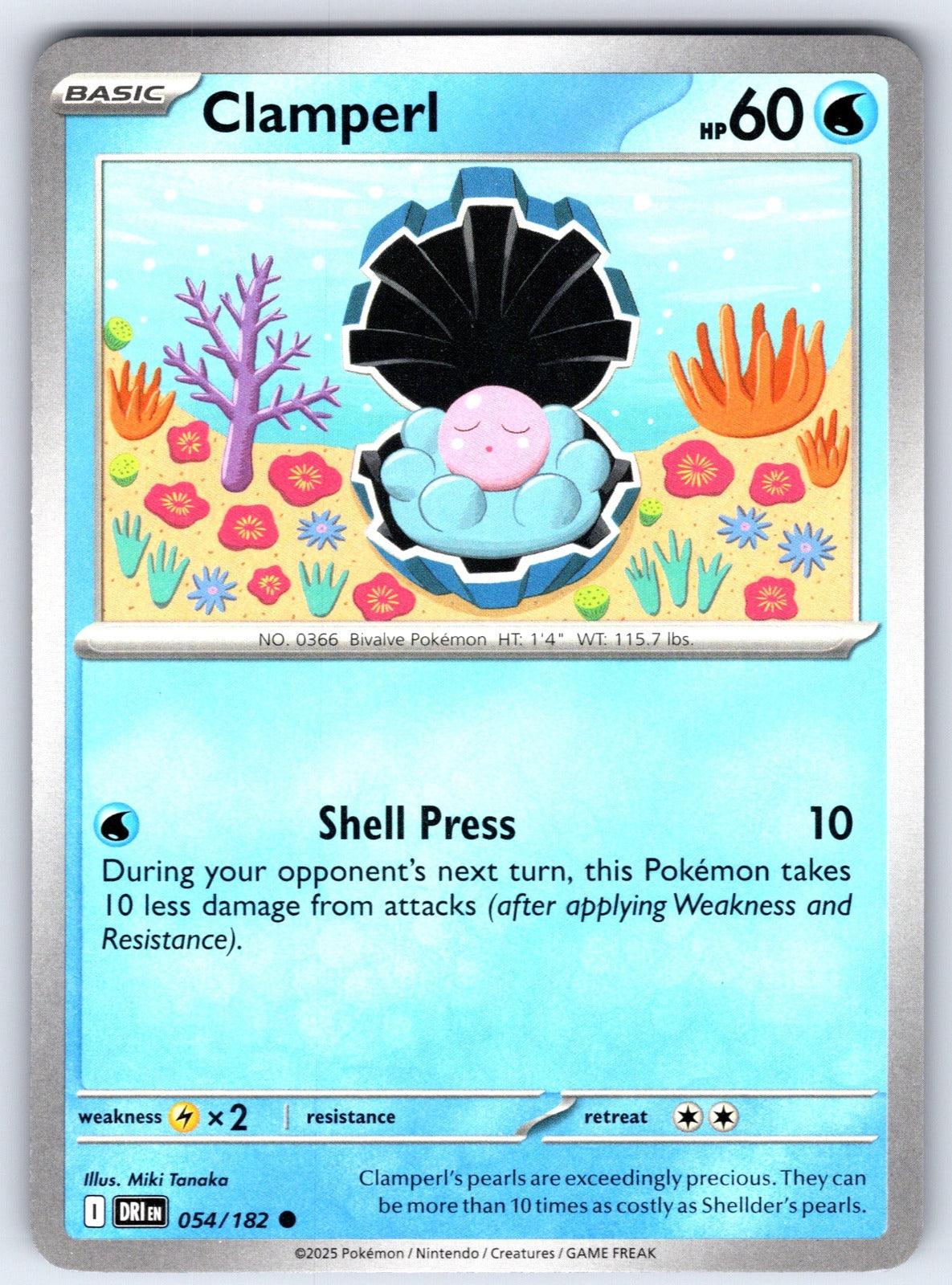 Clamperl Common SV10: Destined Rivals 054/182 NM 2025