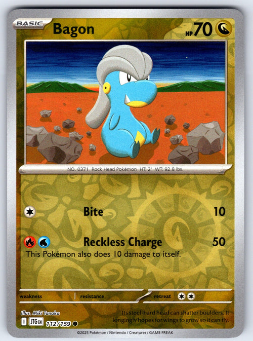 Bagon Reverse Holo Common SV09: Journey Together 112/159 NM 2025