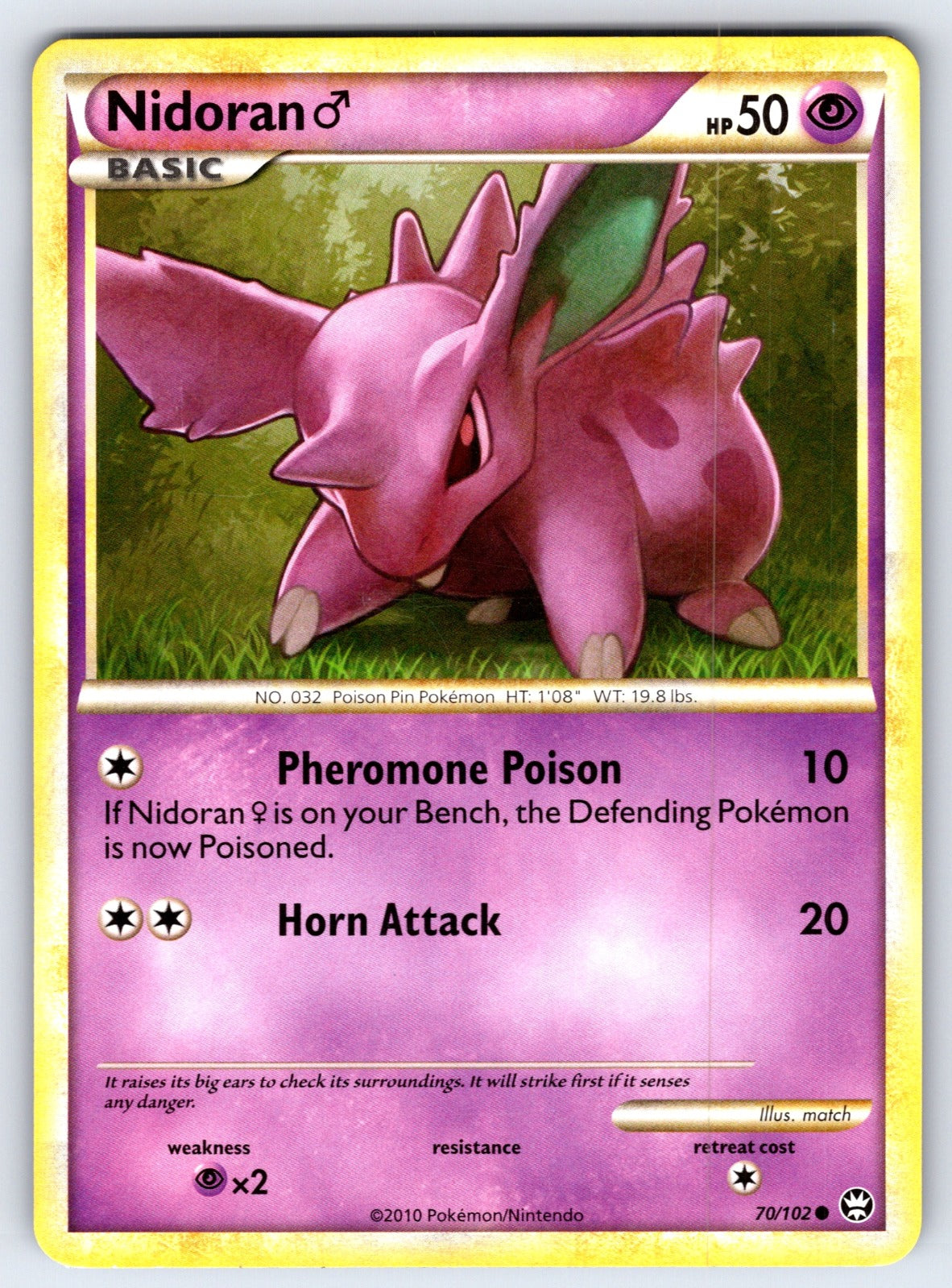 Nidoran M Common Triumphant 70/102 LP 2010