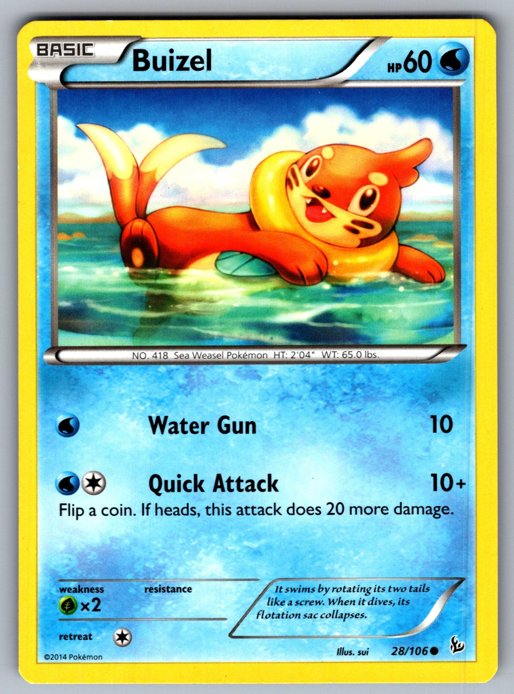 Buizel Common XY - Flashfire 28/106 LP 2014