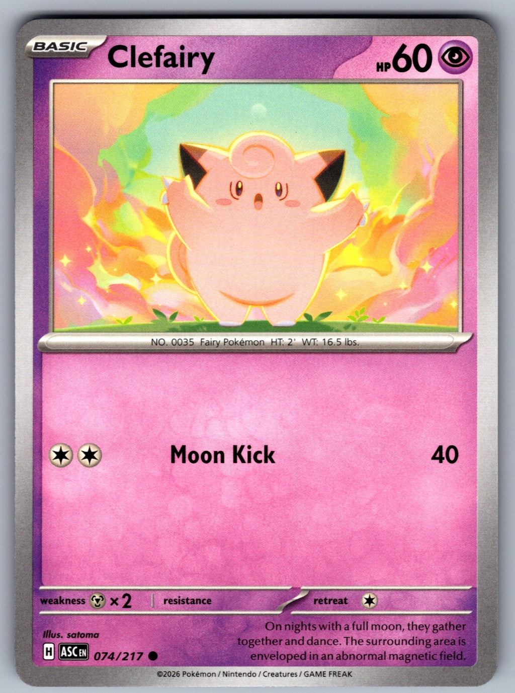 Clefairy Common ME: Ascended Heroes 074/217 NM 2026