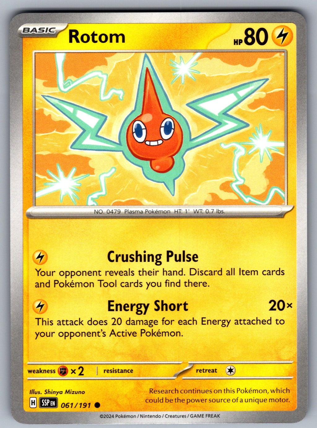 Rotom Common SV08: Surging Sparks 061/191 NM 2024