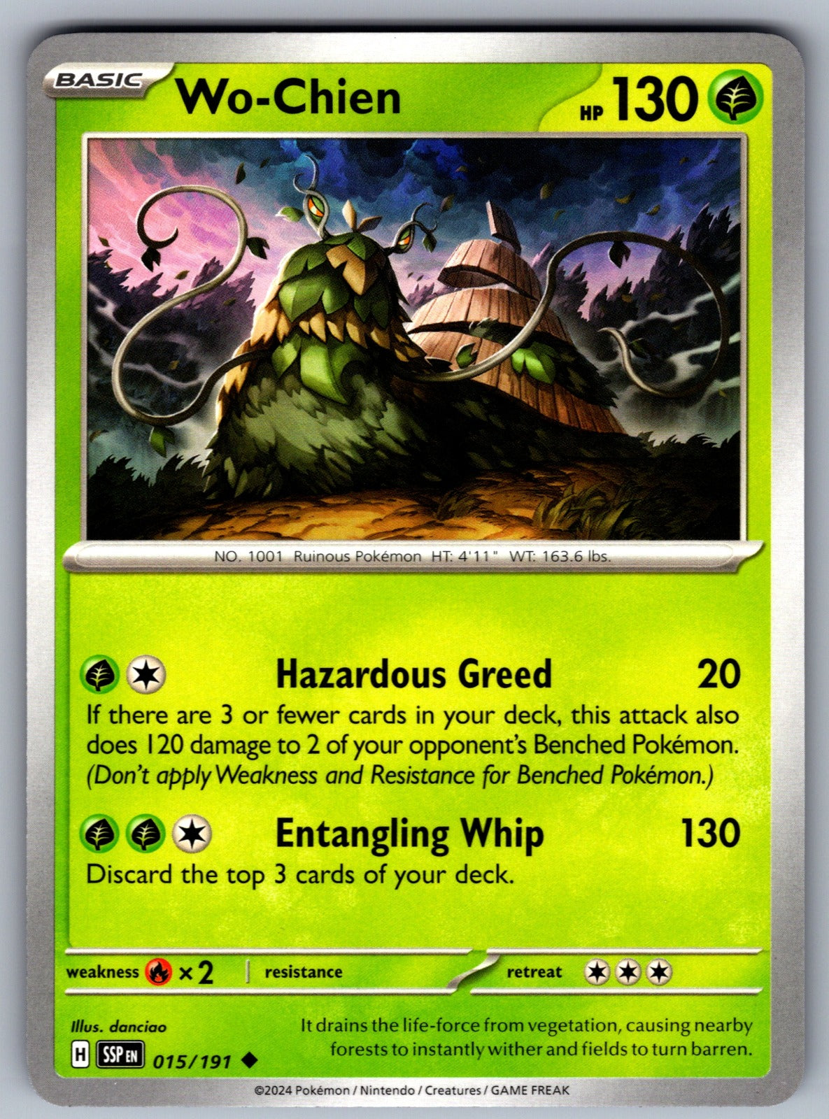 Wo-Chien Uncommon SV08: Surging Sparks 015/191 NM 2024