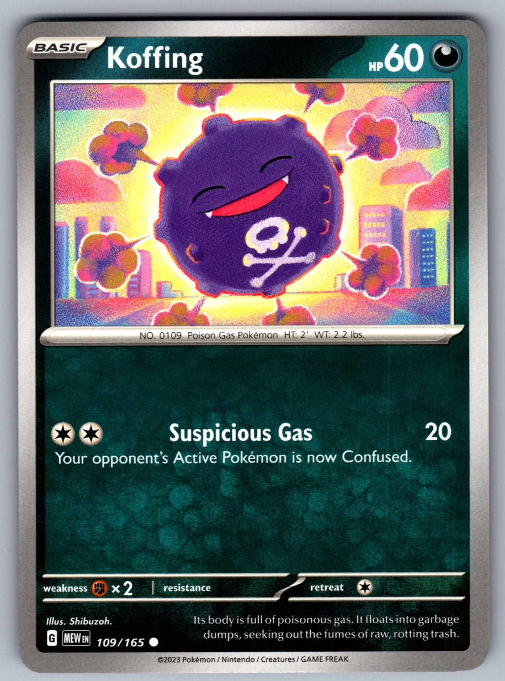 Koffing Common SV: Scarlet & Violet 151 109/165 NM 2023