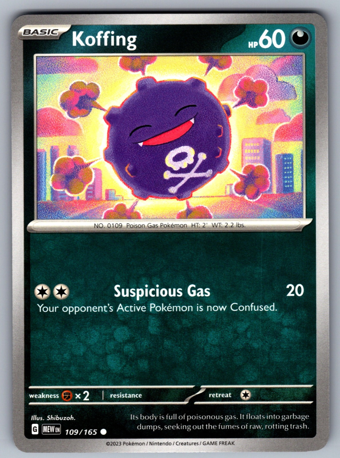 Koffing Common SV: Scarlet & Violet 151 109/165 NM 2023