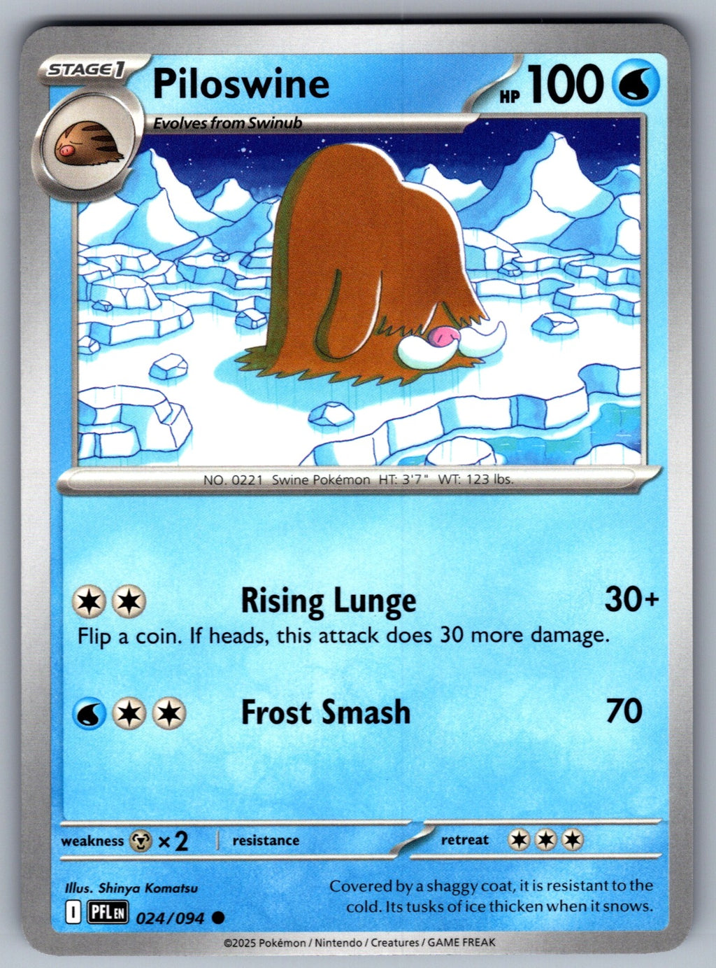 Piloswine Common ME02: Phantasmal Flames 024/094 NM 2025