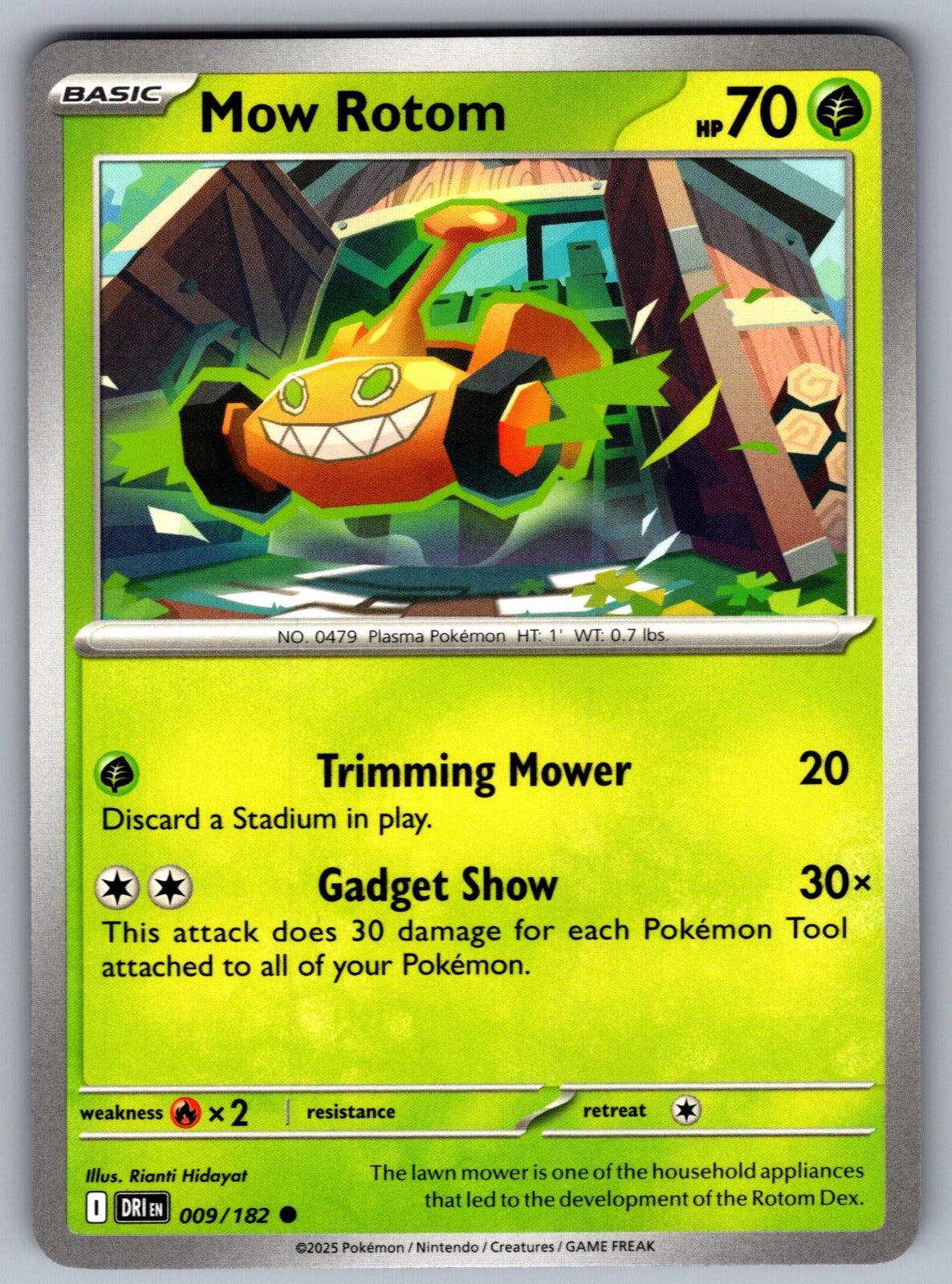 Mow Rotom Common SV10: Destined Rivals 009/182 NM 2025