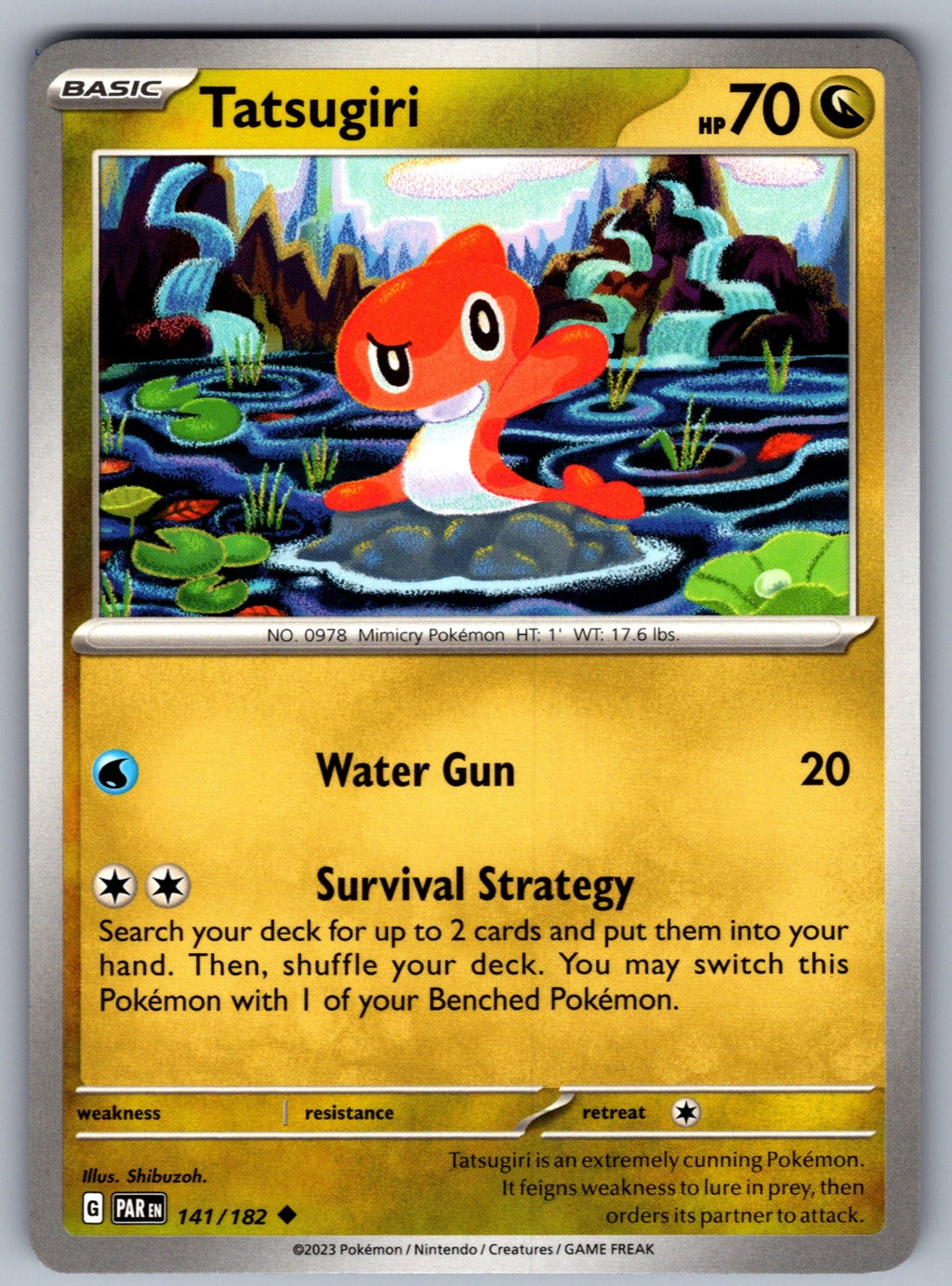 Tatsugiri Uncommon SV04: Paradox Rift 141/182 NM 2023