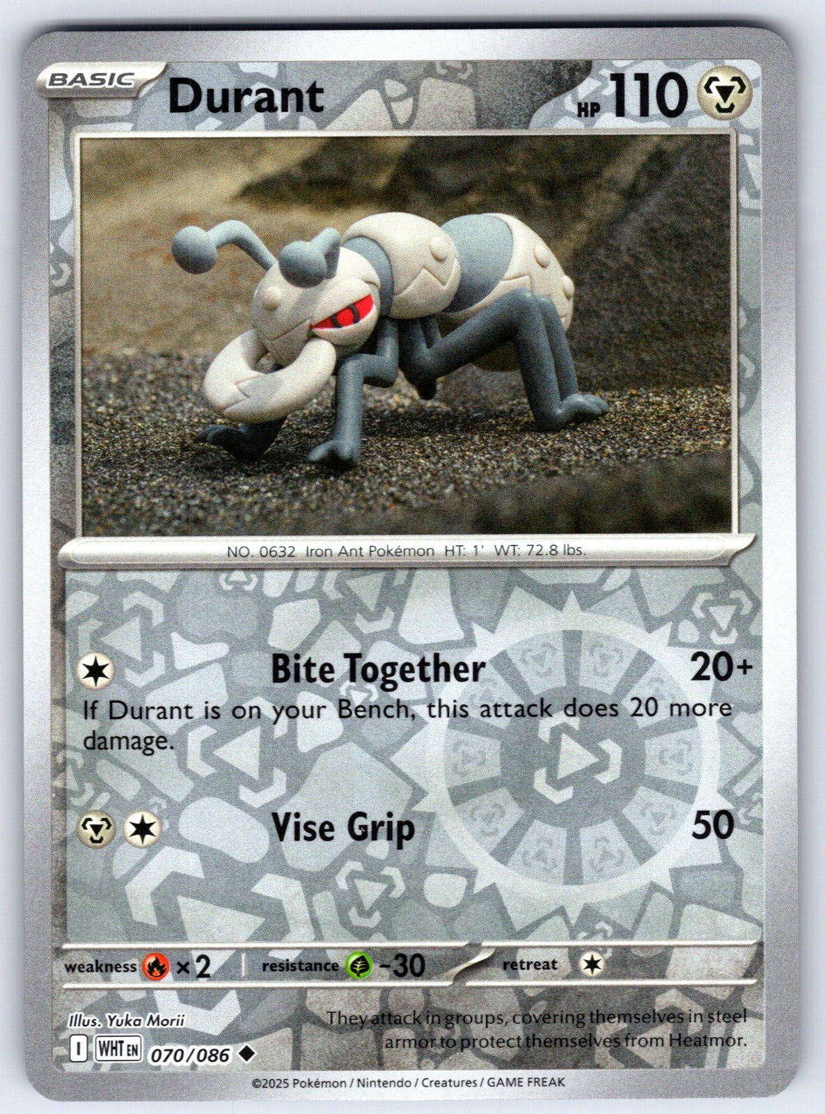 Durant Reverse Holo Uncommon SV: White Flare 070/086 NM 2025