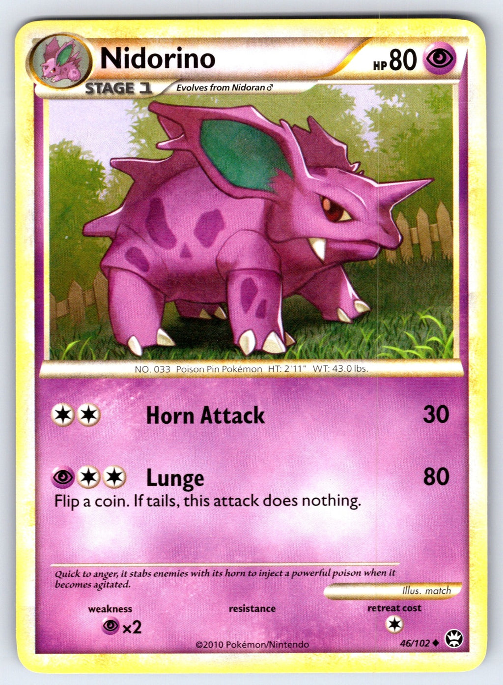 Nidorino Uncommon Triumphant 46/102 LP 2010