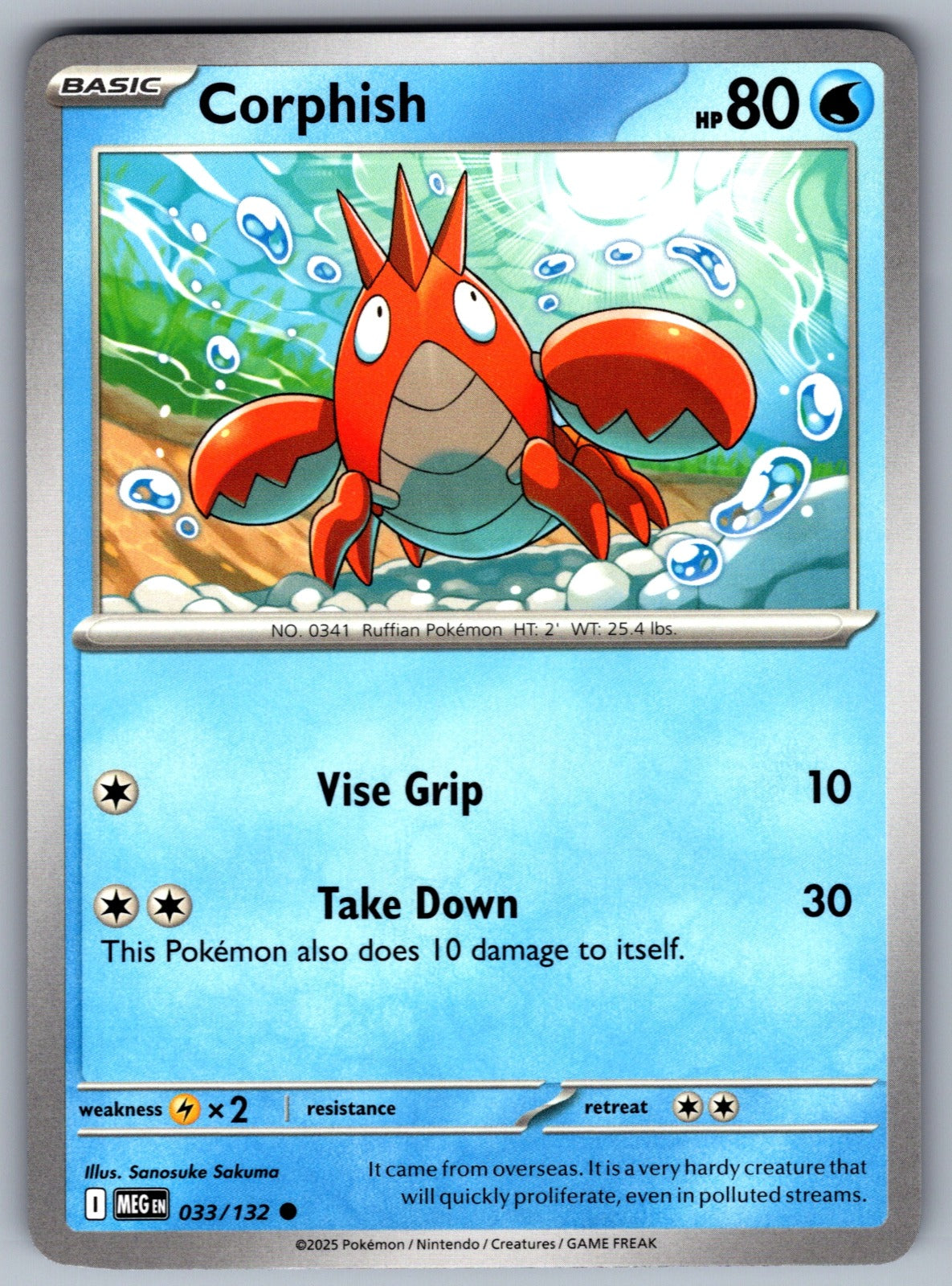 Corphish Common ME01: Mega Evolution 033/132 NM 2025