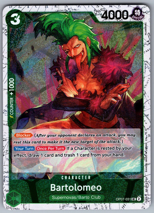Bartolomeo (Pirate Foil) Foil UC Premium Booster -The Best- Vol. 2 OP07-031 NM 2