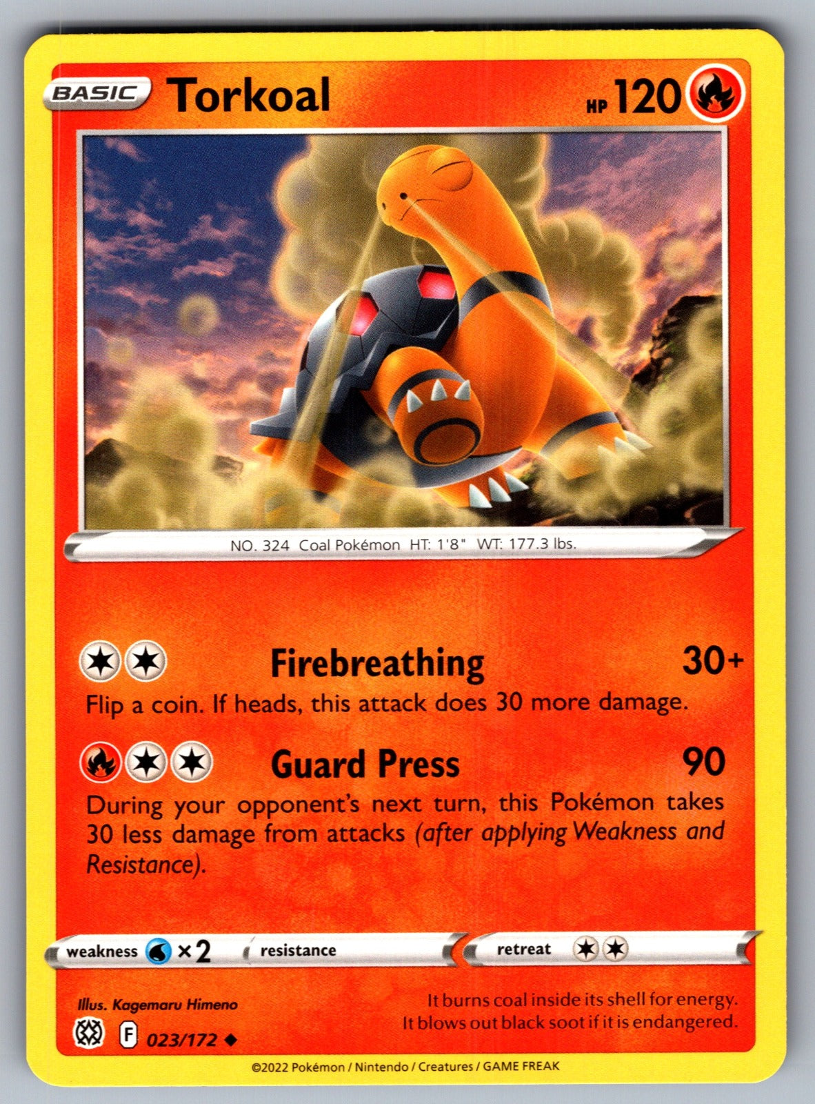 Torkoal Uncommon SWSH09: Brilliant Stars 023/172 NM 2022