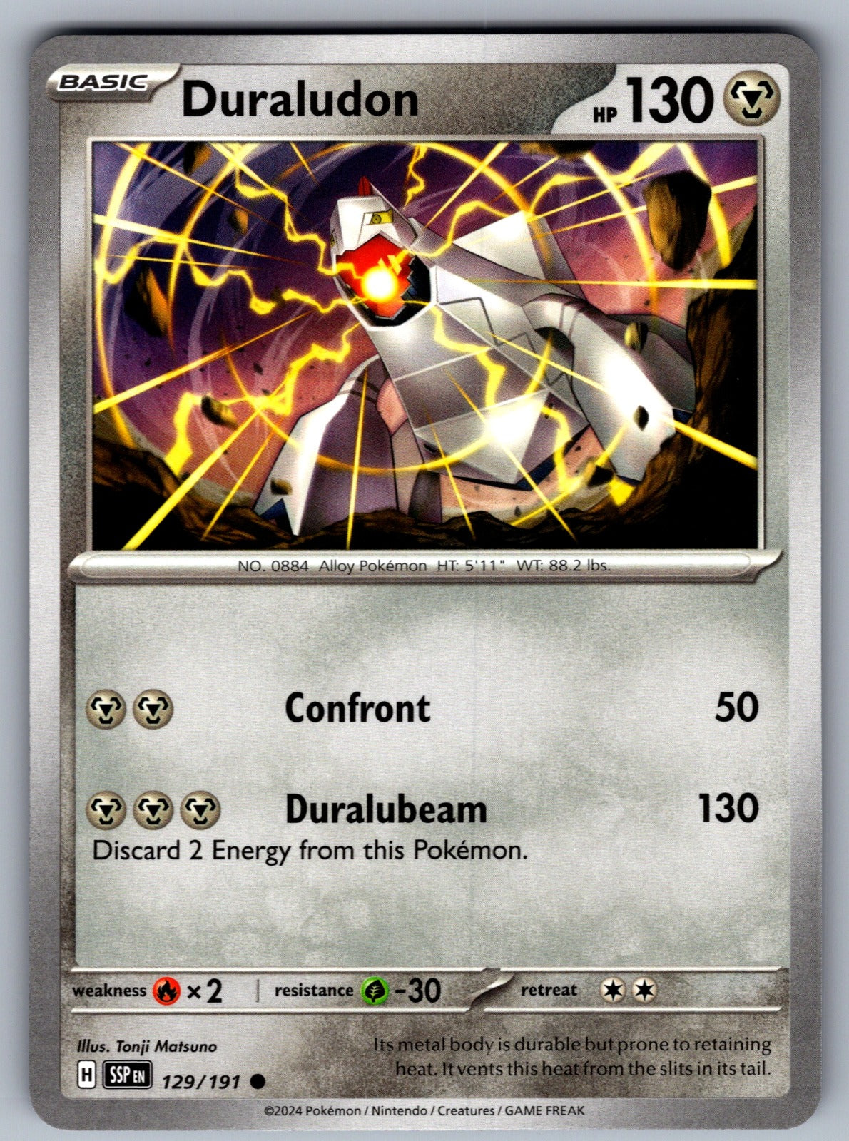 Duraludon Common SV08: Surging Sparks 129/191 NM 2024