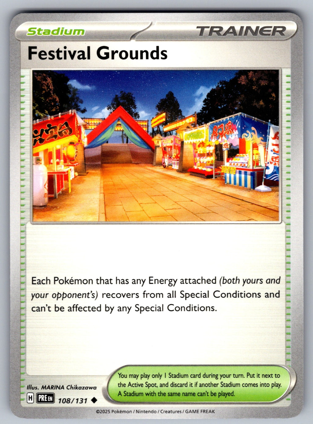Festival Grounds Uncommon SV: Prismatic Evolutions 108/131 NM 2025