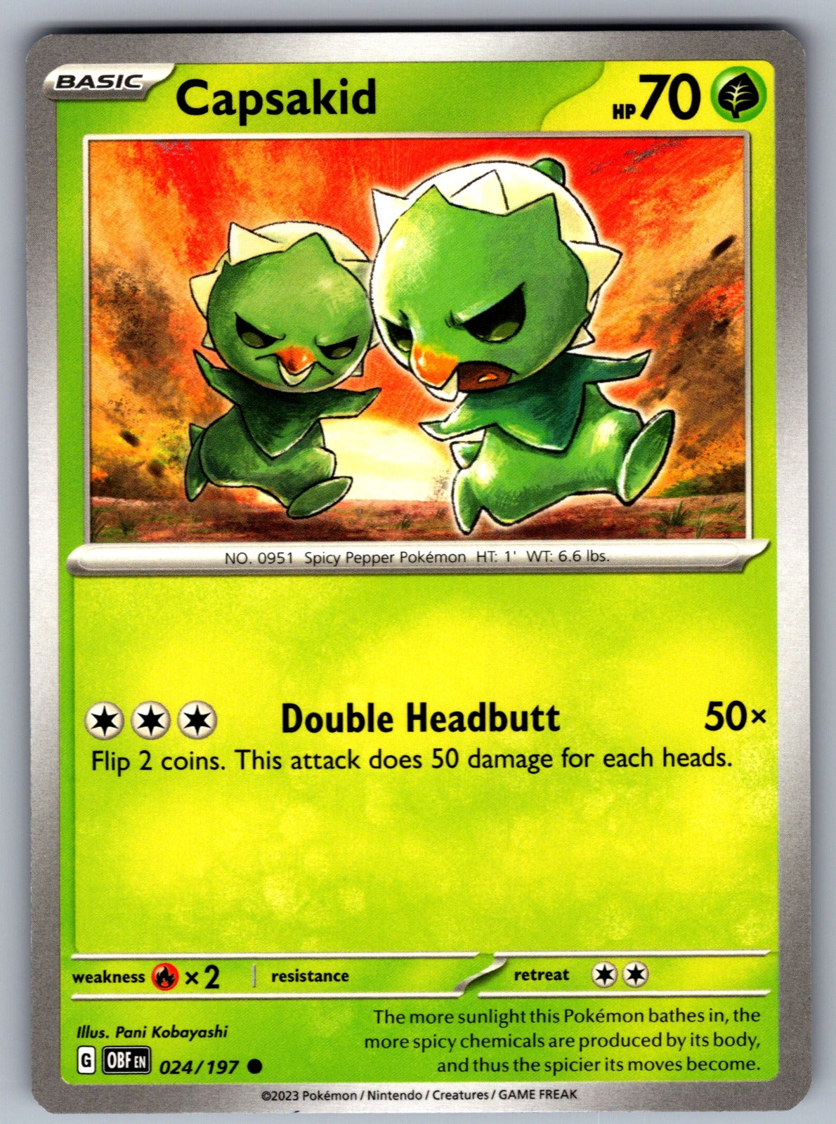 Capsakid Common SV03: Obsidian Flames 024/197 NM 2023