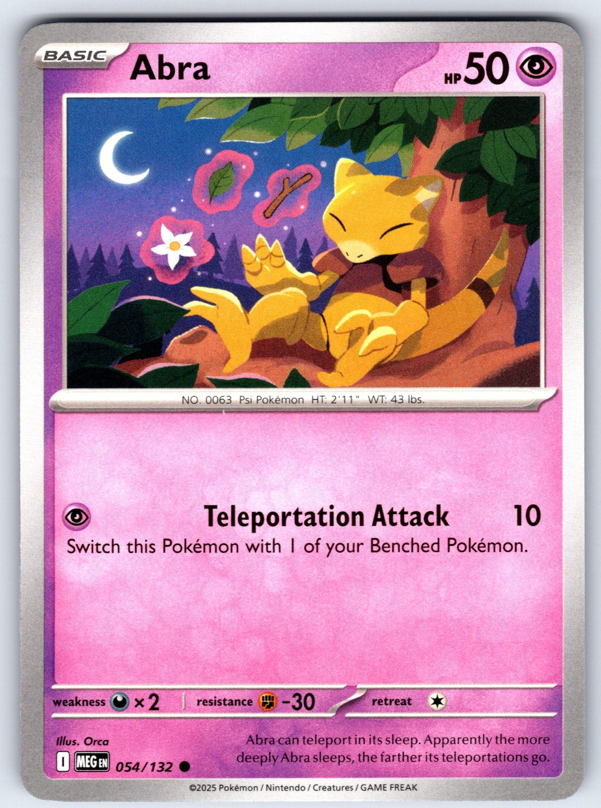 Abra Common ME01: Mega Evolution 054/132 NM 2025