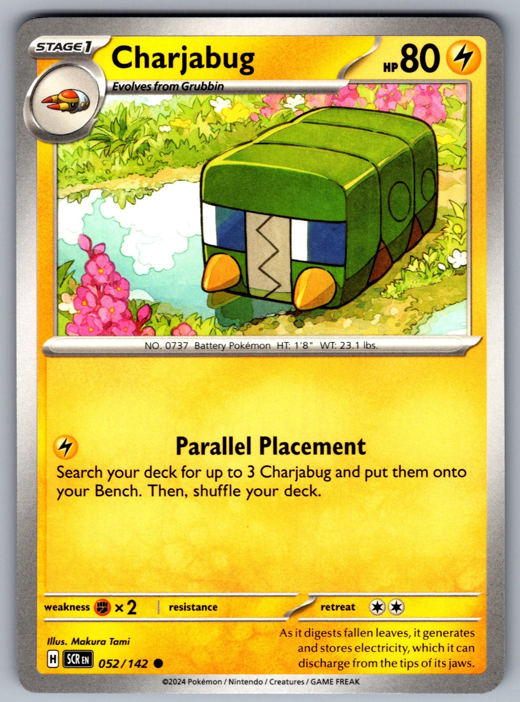Charjabug Common SV07: Stellar Crown 052/142 NM 2024