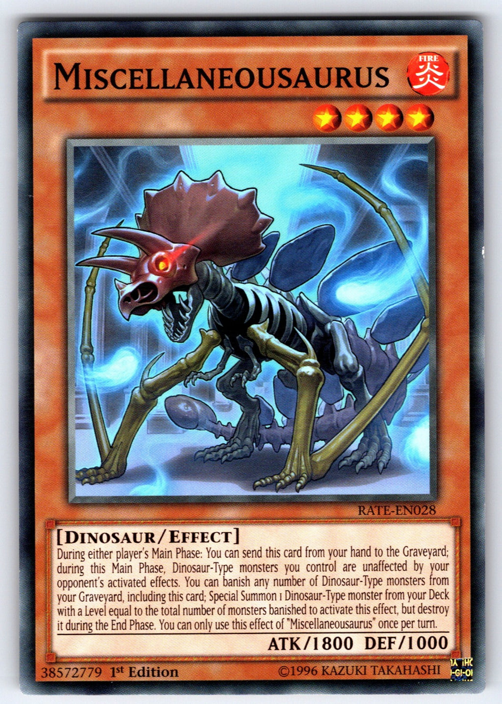 Miscellaneousaurus 1st Edition Common Raging Tempest RATE-EN028 NM 2017