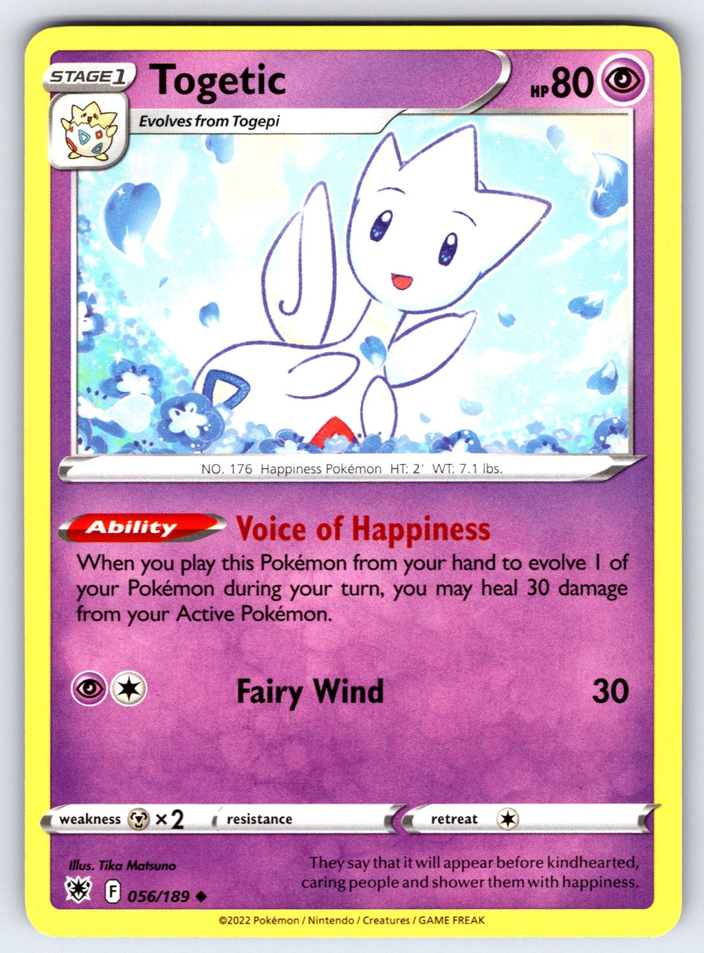 Togetic Uncommon SWSH10: Astral Radiance 056/189 LP 2022