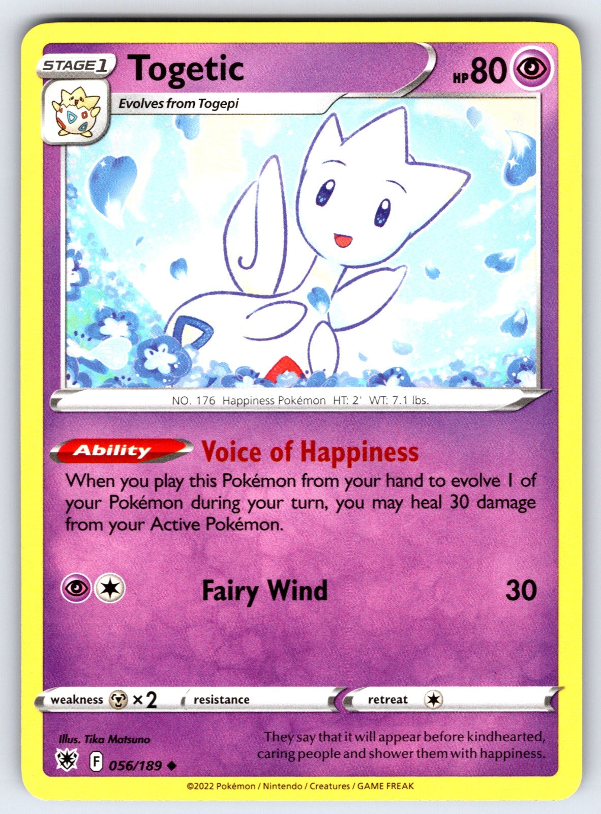 Togetic Uncommon SWSH10: Astral Radiance 056/189 LP 2022
