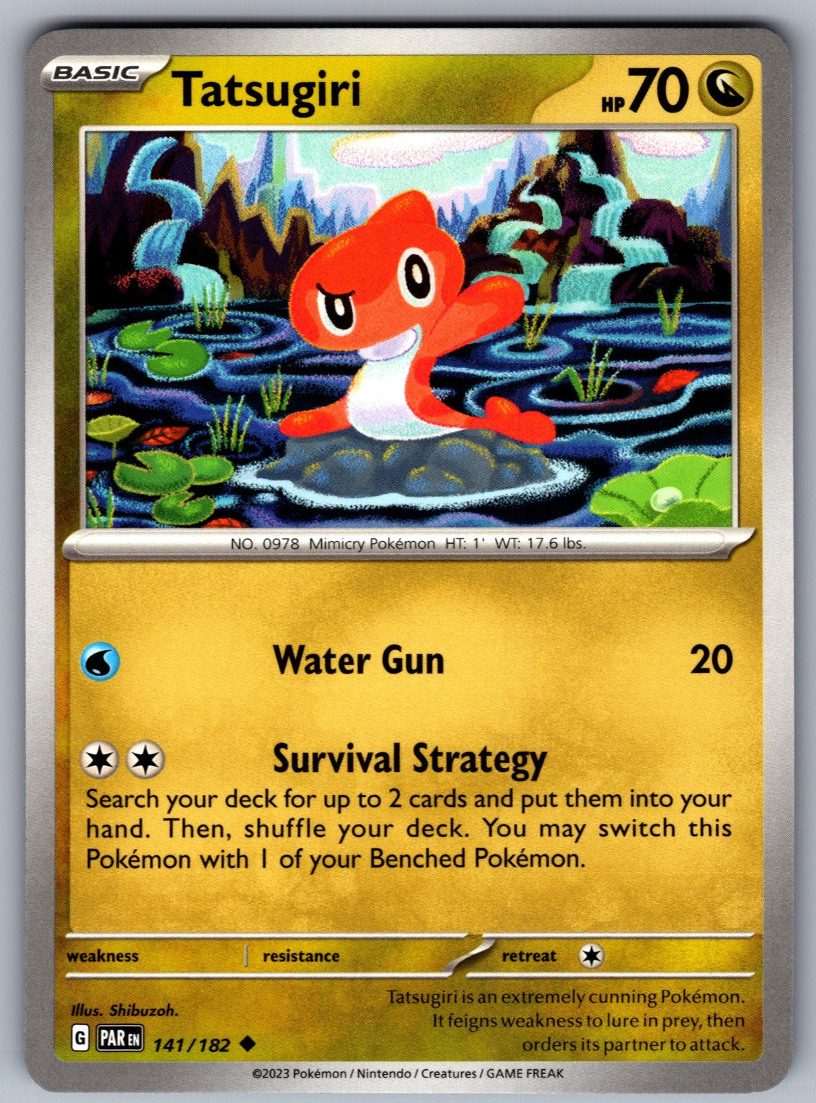Tatsugiri Uncommon SV04: Paradox Rift 141/182 NM 2023