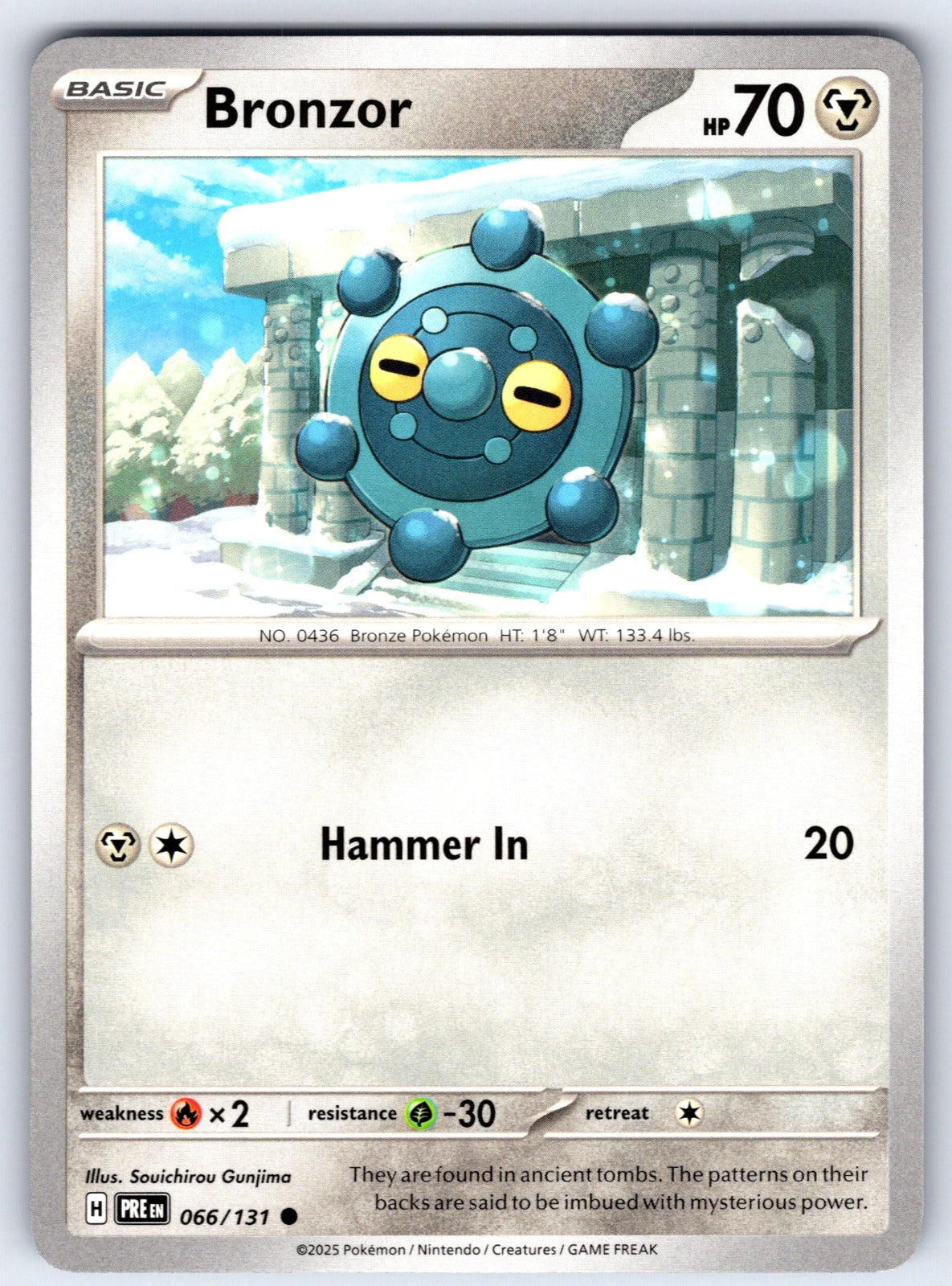 Bronzor Common SV: Prismatic Evolutions 066/131 NM 2025