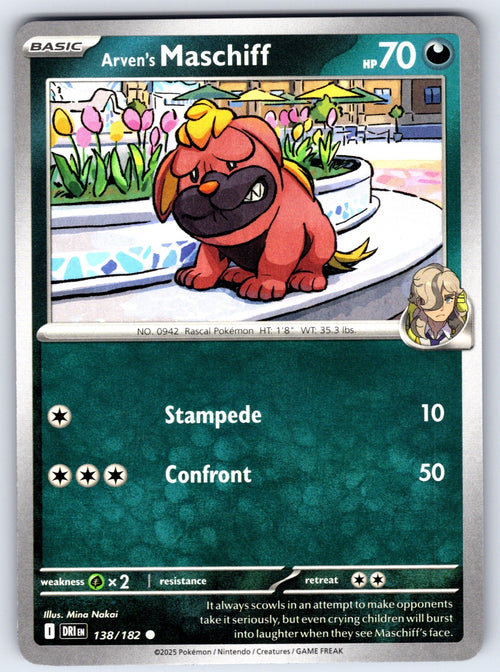 Arven's Maschiff Common SV10: Destined Rivals 138/182 NM 2025