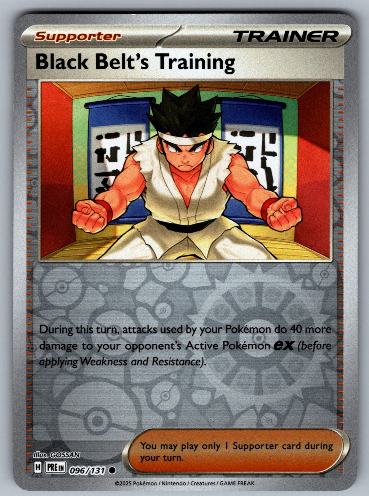 Black Belt's Training - Reverse Holo Common SV: Prismatic Evolutions 096/131 NM 