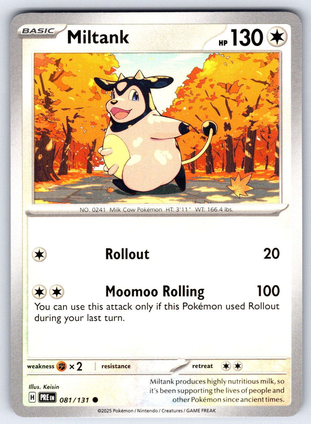 Miltank Common SV: Prismatic Evolutions 081/131 NM 2025