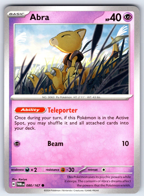 Abra Common SV06: Twilight Masquerade 080/167 NM 2024