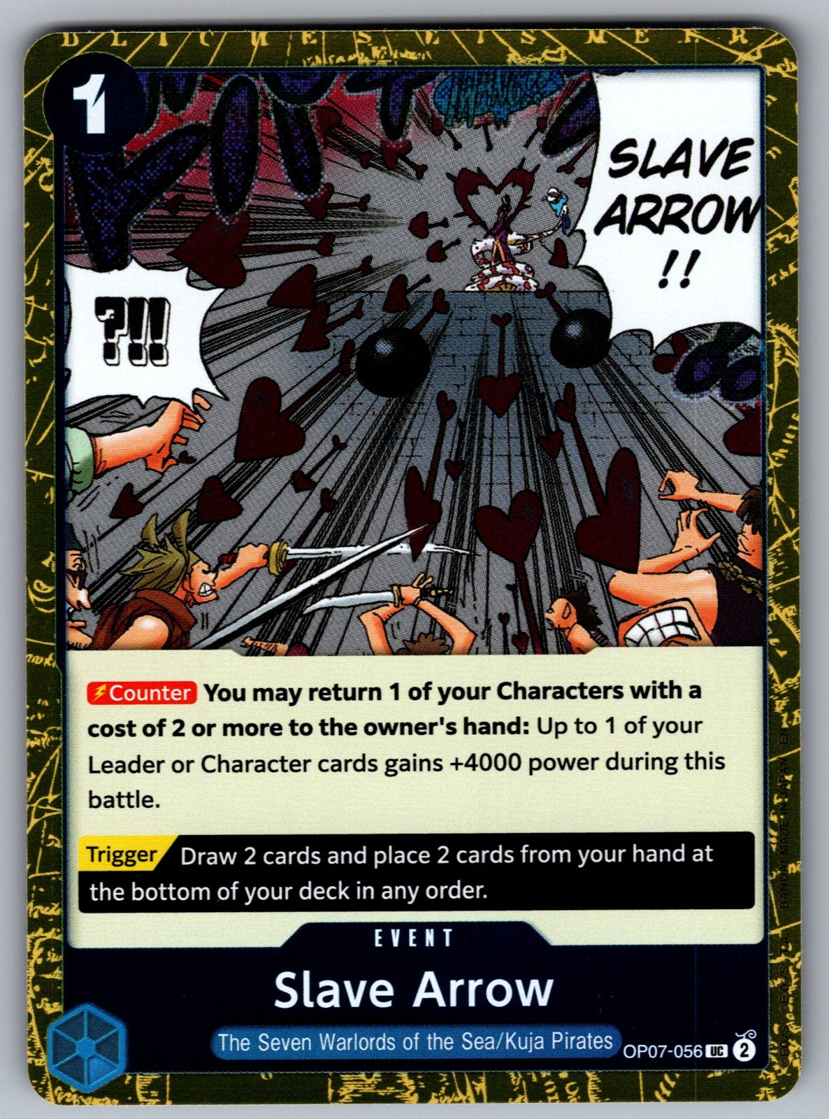 Slave Arrow (Pirate Foil) Foil UC Premium Booster -The Best- Vol. 2 OP07-056 NM 