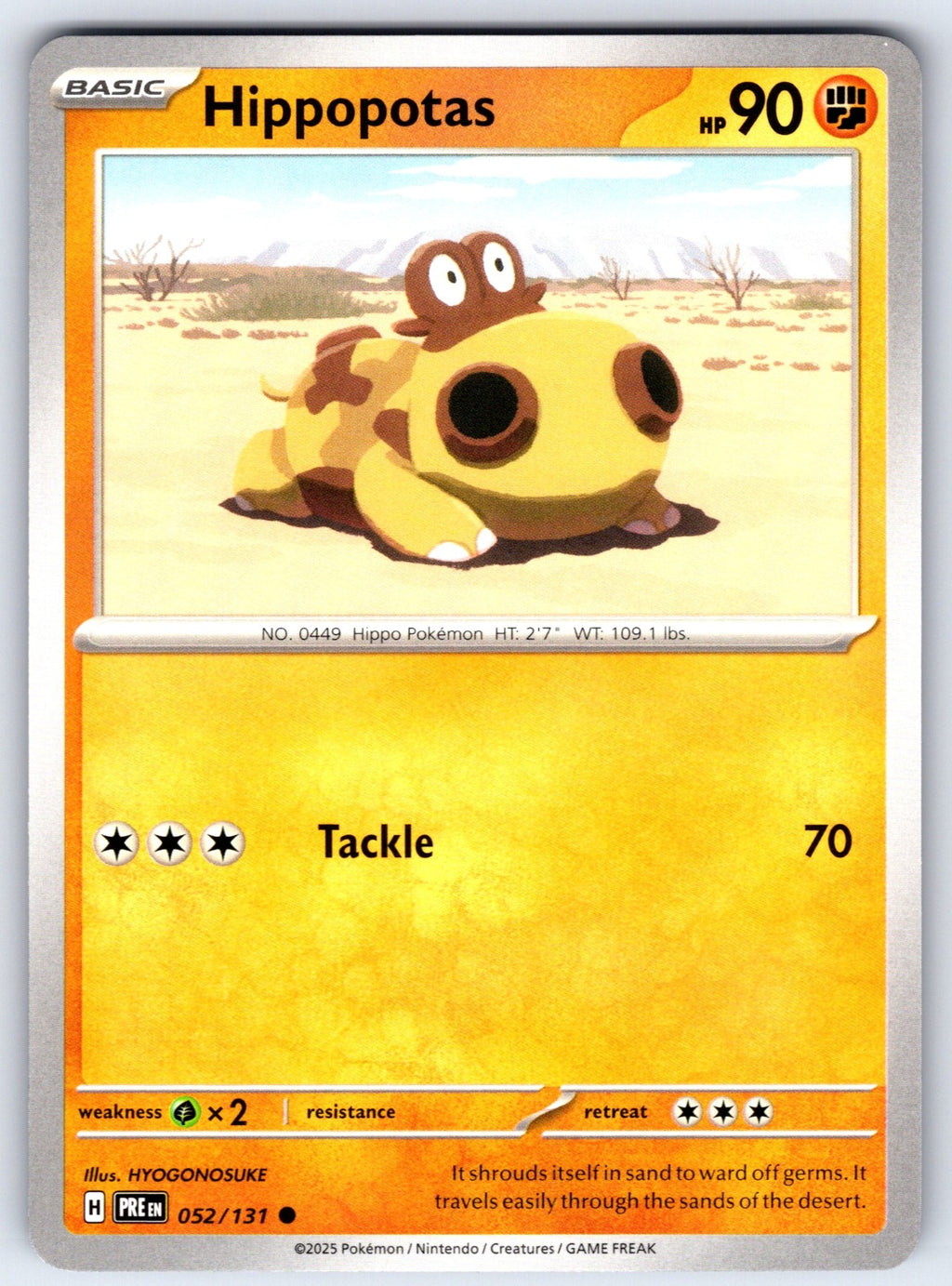 Hippopotas Common SV: Prismatic Evolutions 052/131 NM 2025