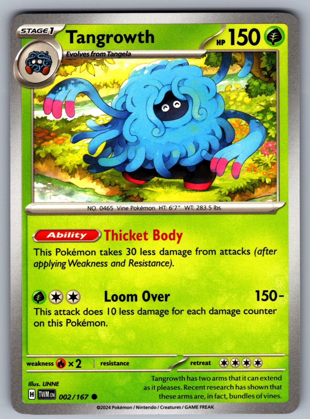 Tangrowth Rare SM - Lost Thunder 2/214 NM 2018