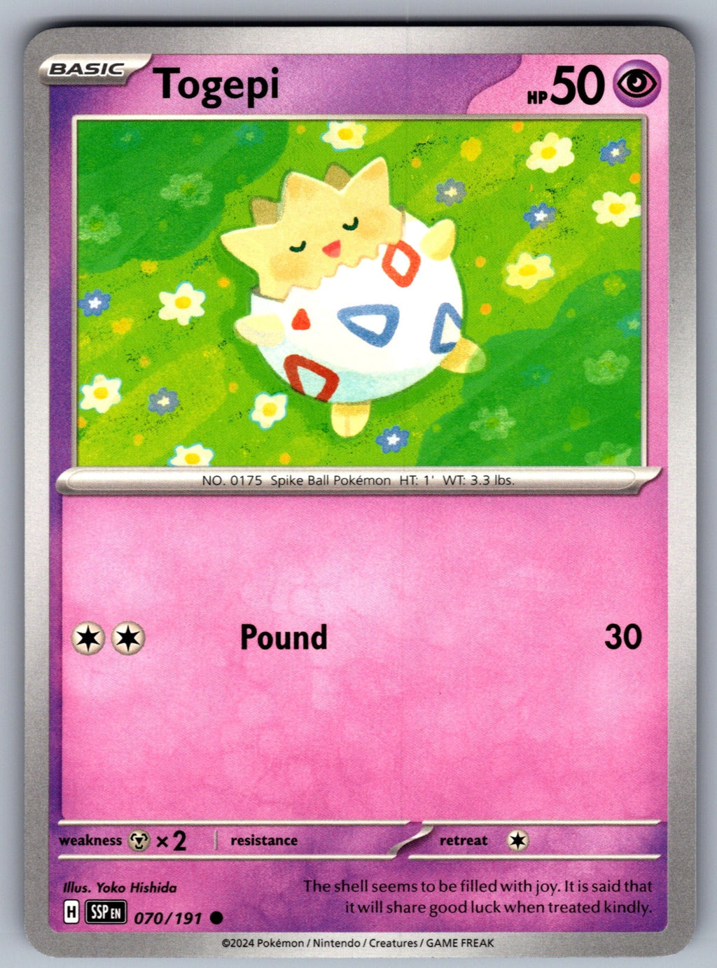 Togepi Common SV08: Surging Sparks 070/191 NM 2024