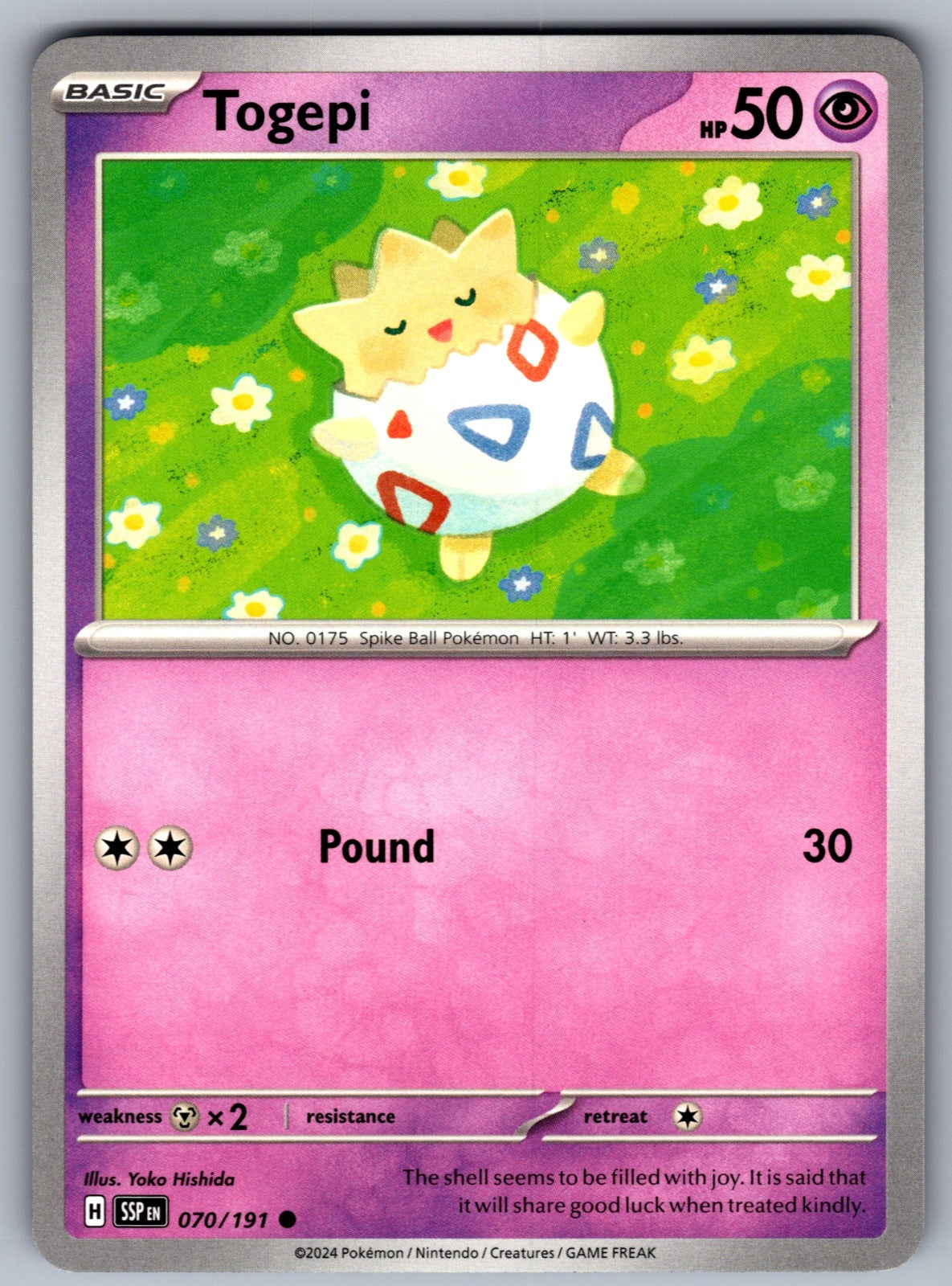 Togepi Common SV08: Surging Sparks 070/191 NM 2024