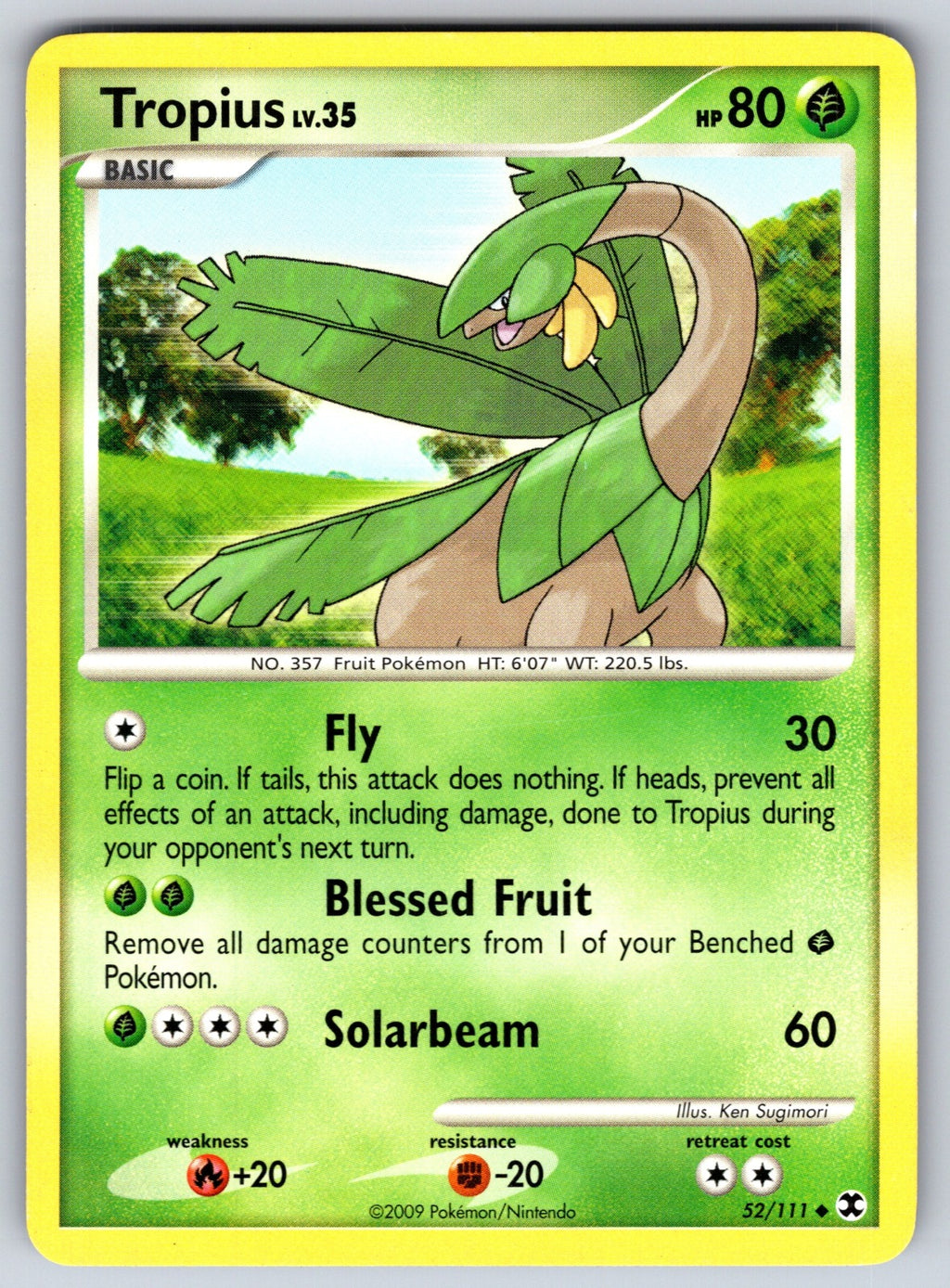Tropius Uncommon Rising Rivals 52/111 LP 2009