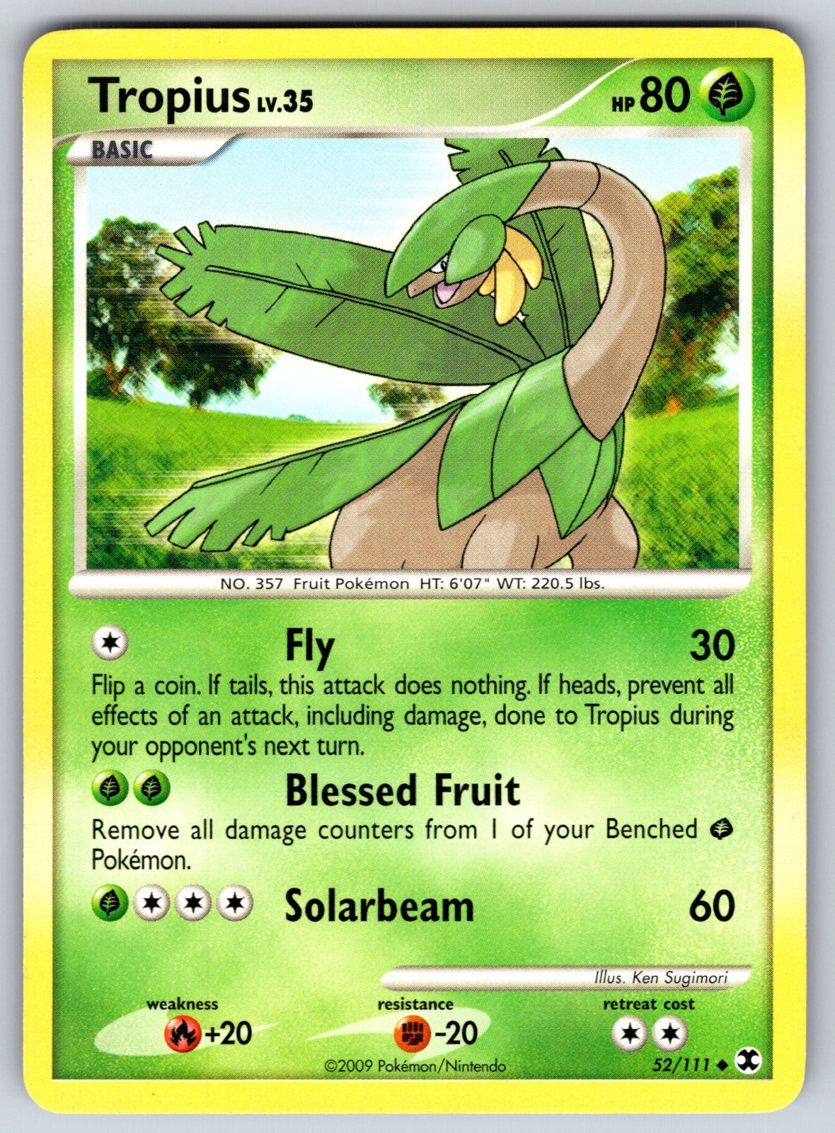 Tropius Uncommon Rising Rivals 52/111 LP 2009