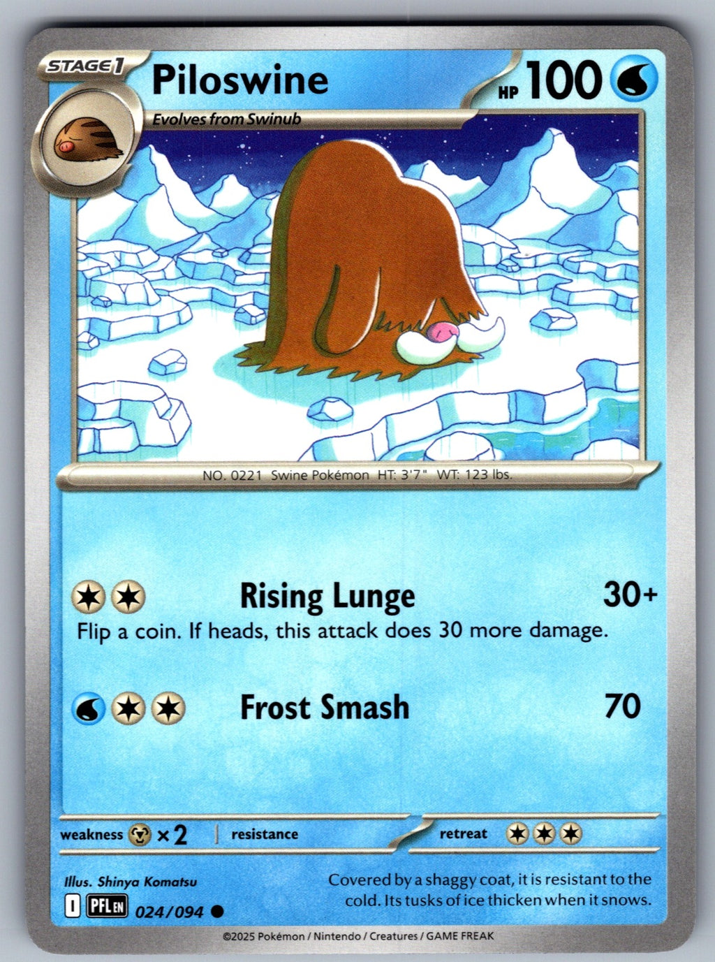 Piloswine Common ME02: Phantasmal Flames 024/094 NM 2025