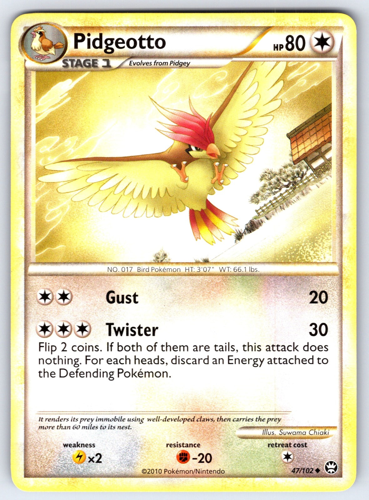 Pidgeotto Uncommon Triumphant 47/102 LP 2010