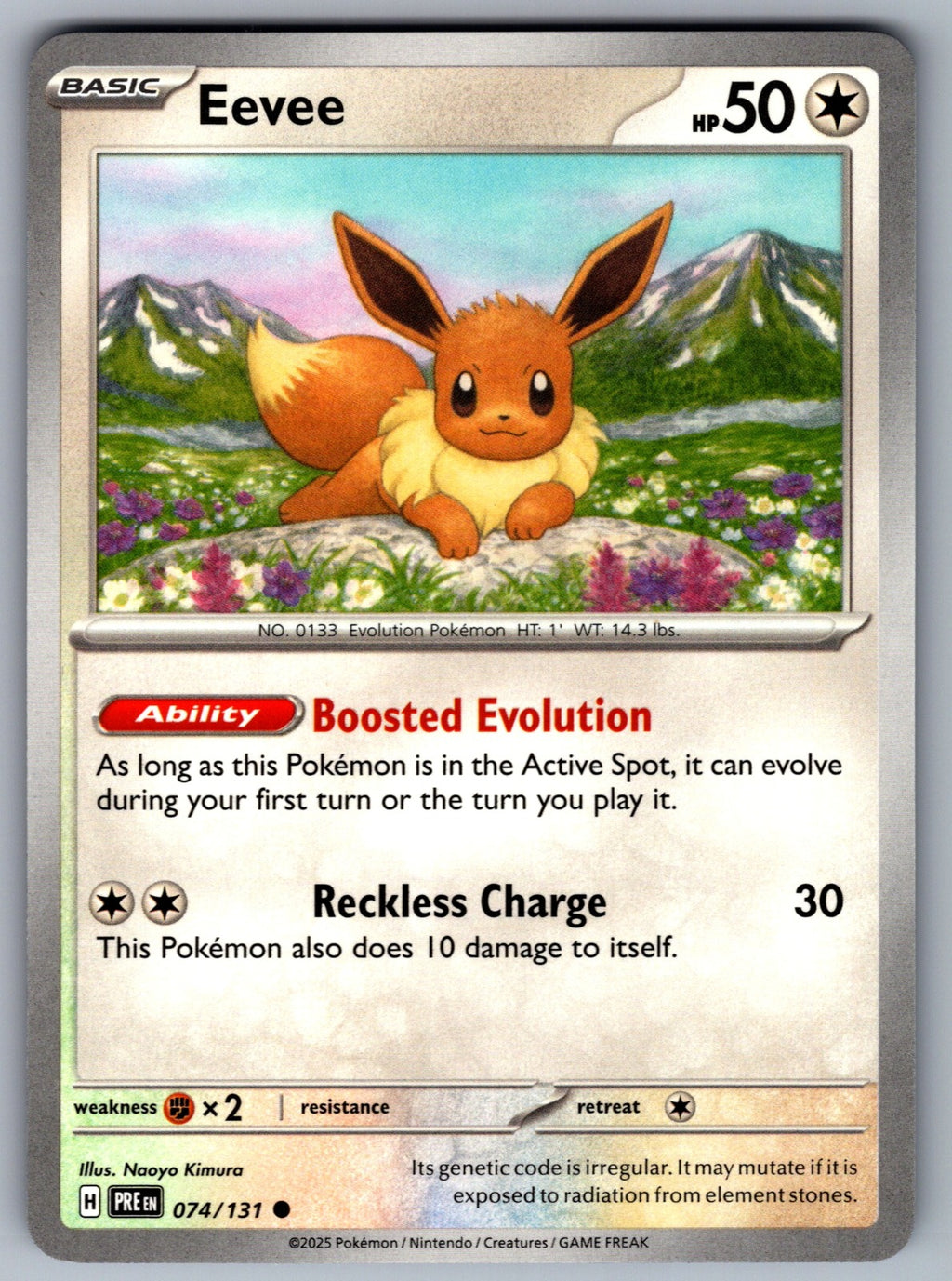 Eevee Common SV: Prismatic Evolutions 074/131 NM 2025
